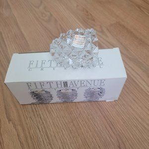 Crystal set of 3 glass pinecone candle holder brand knew